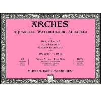 Блок для акварели Arches 300г/м2 Сатин 36x51см, 20 листов