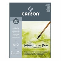 Альбом для акварели Moulin du Roy CANSON, 300г/м2, 24х32см, Фин, склейка 12 листов