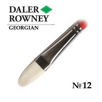 Кисть щетина овальная №12 длинная ручка GEORGIAN Daler-Rowney