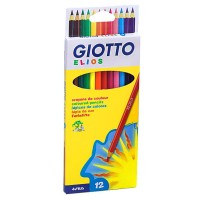 Набор цветных карандашей шестигранных GIOTTO ELIOS, 12цв.