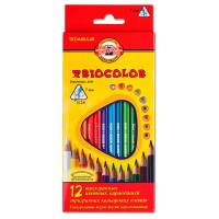 Набор карандашей цветных трехгран. `Triocolor` KOH-I-NOOR, 12цв.