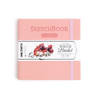 Скетчбук для графики и маркеров Bristol Touch МАЛЕВИЧЪ, розовый, 180г/м2 14х14см, 40л.