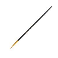 Кисть синтетика (жесткая) круглая укороч. №3 ROUBLOFF 1317, длинная черная ручка