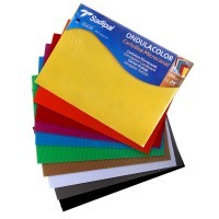Набор картона гофрированного цветного SADIPAL OndulaColor, 328г/м2, 10 листов 21х29.7см, 10 цветов