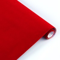 Пленка бархатная самоклеящаяся SADIPAL, рулон 45х100см, Красный