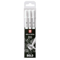 Гелевые ручки GELLY ROLL BASIC 10 Sakura, Белый, 3шт.