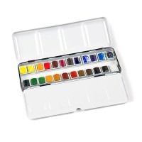 Набор акварели Winsor&Newton PROFESSIONAL Sketchers' Box, 24 цвета (мал. кюветы)