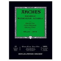 Альбом для акварели Arches 300г/м2 Фин 31x23см, 12л., склейка