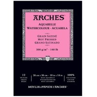Альбом для акварели Arches 300г/м2 Сатин 36x26см, 12л., склейка