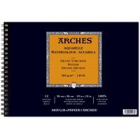 Альбом для акварели Arches 300г/м2 Торшон 36x26см, 12л., спираль