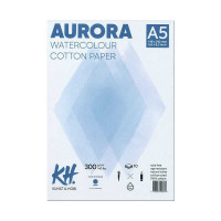 Блок акварельной бумаги Aurora 100% хлопок, холодное пресование, 300 gsm, размер A5 10 листов