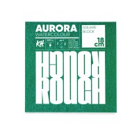 Блок для акварели Raw Aurora 300г/м2 18х18см, Rough (крупн. зерно), 20л., склейка