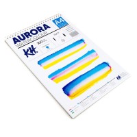 Альбом для акварели Aurora 300г/м2 А4, Cold (мелк. зерно), 12л., спираль