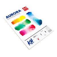 Альбом для акварели Aurora 300г/м2 А4, Hot (шероховатая), 12л., склейка