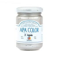 Краска акриловая APA COLOR 150мл Ferrario, 21 серебро (металлик)