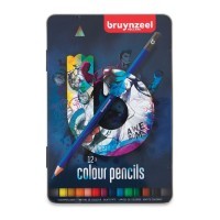 Набор цветных карандашей в мет.коробке (синяя) TEENS Bruynzeel, 12 цветов