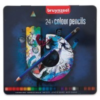 Набор цветных карандашей в мет.коробке (синяя) TEENS Bruynzeel, 24 цвета