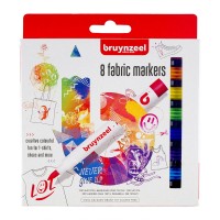 Набор маркеров для росписи ткани Bruynzeel, 8цв.