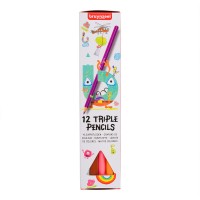 Набор трехгранных цветных карандашей Bruynzeel Triple, 12цв.