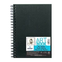 Блокнот на спирали  для зарисовок CANSON Art Book Mix Media, 224г/м2, 17.8х25.4см, Мелкое зерно, 40 листов