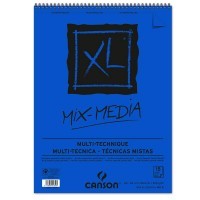 Альбом на спирали для смешанных техник CANSON XL Mix-Media, 300г/м2, 42х59.4см, Среднее зерно, 15 листов