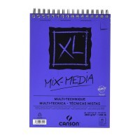 Альбом на спирали для смешанных техник CANSON XL Mix-Media, 300г/м2, 14.8х21см, Среднее зерно, 15 листов