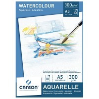 Альбом для акварели CANSON Aquarelle 300г/м2, 14.8х21см, склейка 10 листов