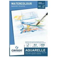Альбом для акварели CANSON Aquarelle 300г/м2, 21х29.7см, склейка 10 листов