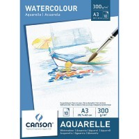 Альбом для акварели CANSON Aquarelle 300г/м2, 29.7х42см, склейка 10 листов