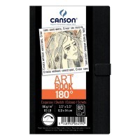 Блокнот в твердой обложке для зарисовок CANSON Art Book 180°, 96г/м2, 8.9х14см, 80 листов