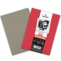 Набор 2 блокнота для графики, обложки для пастели красный/серый, CANSON Art Book Inspiration, 96г/м2, 14.8х21см, 30 листов