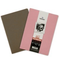 Набор 2 блокнота для графики, обложки для пастели розовый/сепия, CANSON Art Book Inspiration, 96г/м2, 21х29.7см, 36 листов