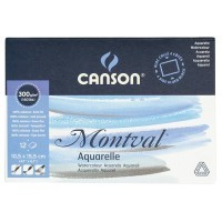 Блок для акварели Montval CANSON, 300г/м2, 10.5х15.5см, Фин, склейка 12 листов