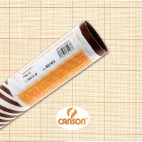Бумага миллиметровая CANSON, 100г/м2, рулон 110х1000см, Оранжевая сетка