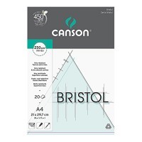 Альбом для графики CANSON Bristol, ультра-белая бумага, 250г/м2, 21х29.7см, Сатин, склейка 20 листов