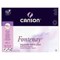 Блок для акварели Fontenay CANSON, 300г/м2, 32х41см, 20л Торшон, склейка 20 листов