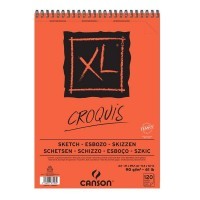 Альбом на спирали для графики CANSON XL Croquis, Слоновая кость, 90г/м2, 21х29.7см, Легкое зерно, 120 листов