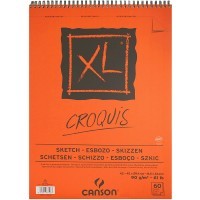 Альбом на спирали для графики CANSON XL Croquis, Слоновая кость, 90г/м2, 42х59.4см, Легкое зерно, 60 листов