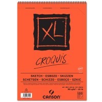 Альбом на спирали для графики CANSON XL Croquis, Слоновая кость, 90г/м2, 29.7х42см, Легкое зерно, 120 листов