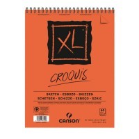 Альбом на спирали для графики CANSON XL Croquis, Слоновая кость, 90г/м2, 14.8х21см, Легкое зерно, 60 листов