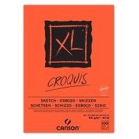 Альбом для графики CANSON XL Croquis, Слоновая кость, 90г/м2, 21х29.7см, Легкое зерно, склейка 100 листов
