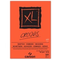 Альбом для графики CANSON XL Croquis, Слоновая кость, 90г/м2, 29.7х42см, Легкое зерно, склейка 100 листов