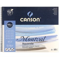 Альбом на спирали для акварели Montval CANSON, 300г/м2, 37х46см, Фин, 12 листов