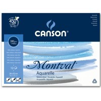 Альбом для акварели Montval CANSON, 300г/м2, 24х32см, Фин, склейка 12 листов