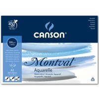 Альбом для акварели Montval CANSON, 300г/м2, 29.7х42см, Фин, склейка 12 листов