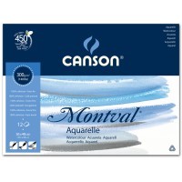 Альбом для акварели Montval CANSON, 300г/м2, 36х48см, Фин, склейка 12 листов