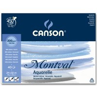 Альбом для акварели Montval CANSON, 200г/м2, 24х32см, Фин склейка 40 листов