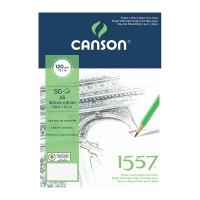 Альбом для графики CANSON 1557, 120г/м2, 14.8х21см, Легкое зерно, склейка 50 листов