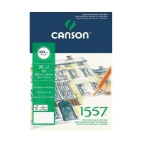 Альбом для графики CANSON 1557, 180г/м2, 14.8х21см, Легкое зерно, склейка 30 листов