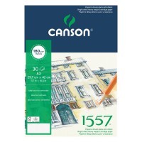 Альбом для графики CANSON 1557, 180г/м2, 29.7х42см, Легкое зерно, склейка 30 листов